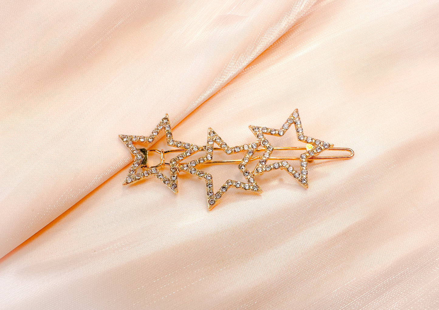 Gold Star Rhinestone Hair Clip