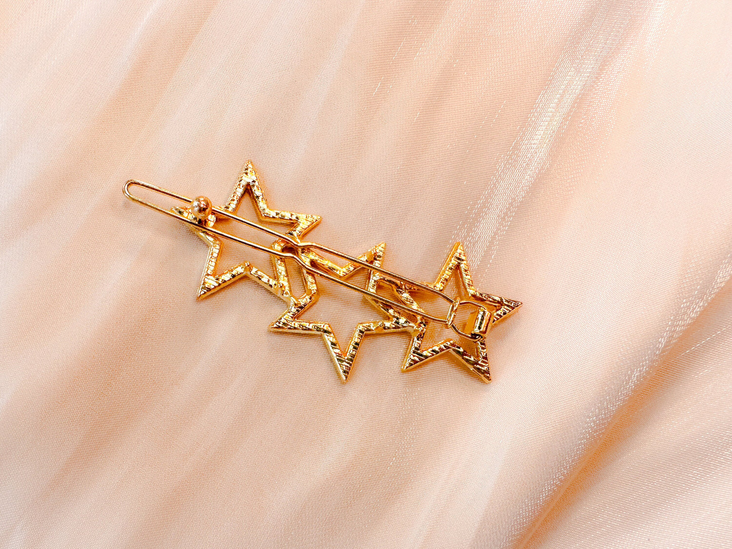 Gold Star Rhinestone Hair Clip