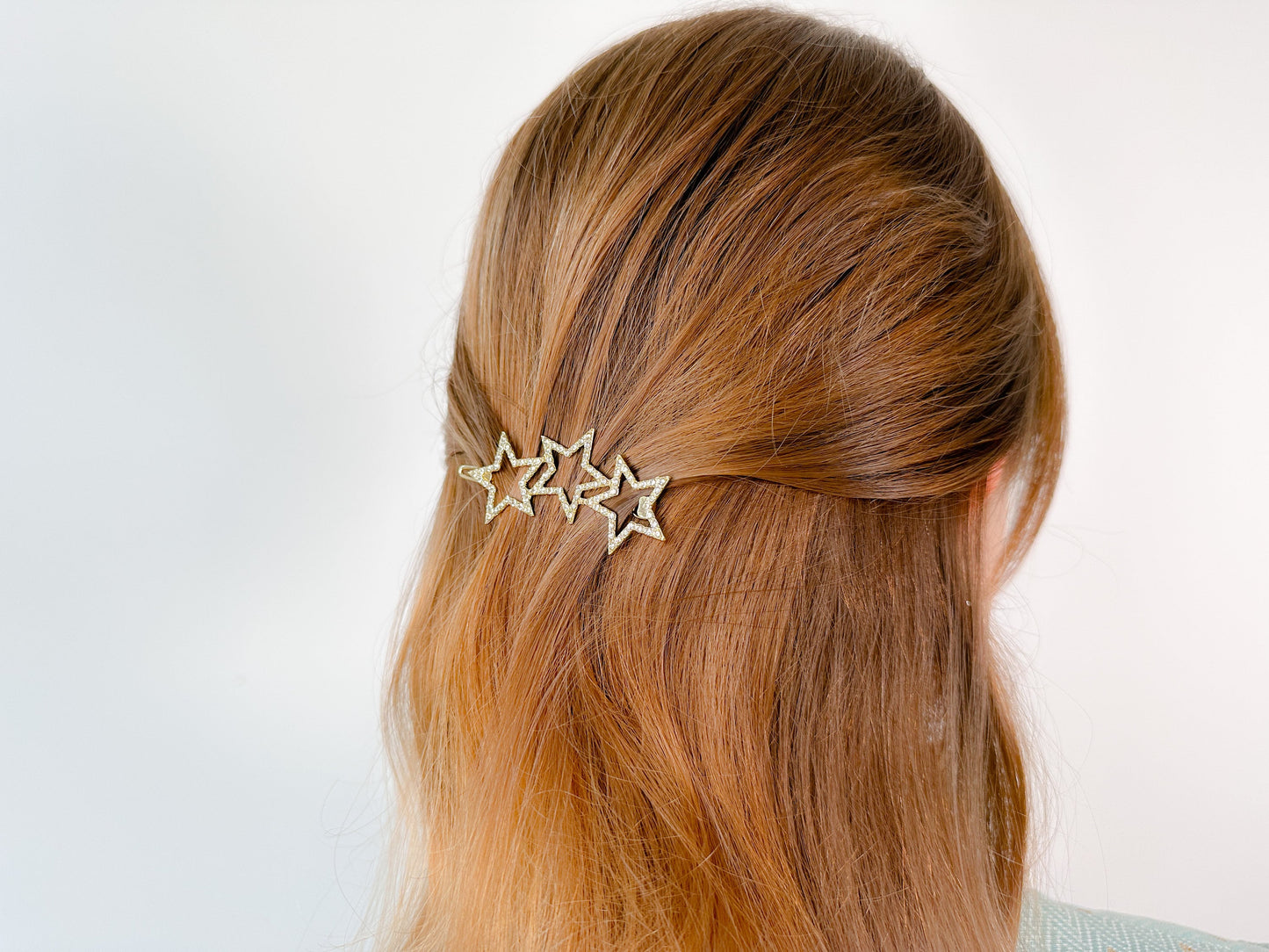 Gold Star Rhinestone Hair Clip