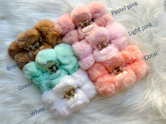 Cute Pom Pom Fuzzy Hair Claw Clip