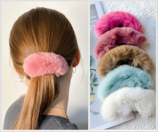 Cute Pom pom Fluffy Ponytail Holders